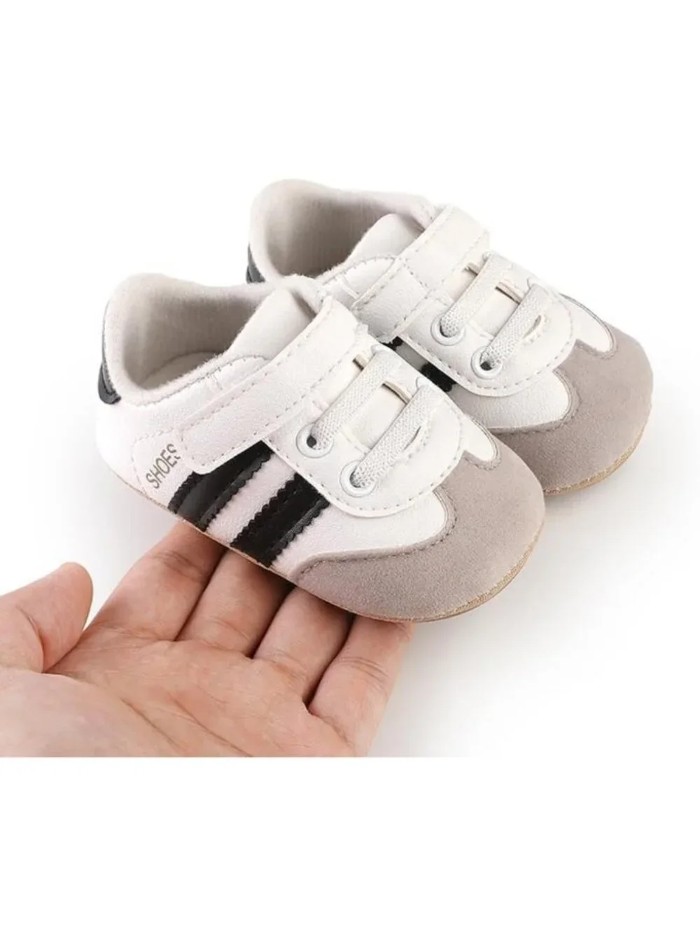 Retro Baby Sneakers for Boys & Girls - Non-Slip PU Leather Walking Shoes